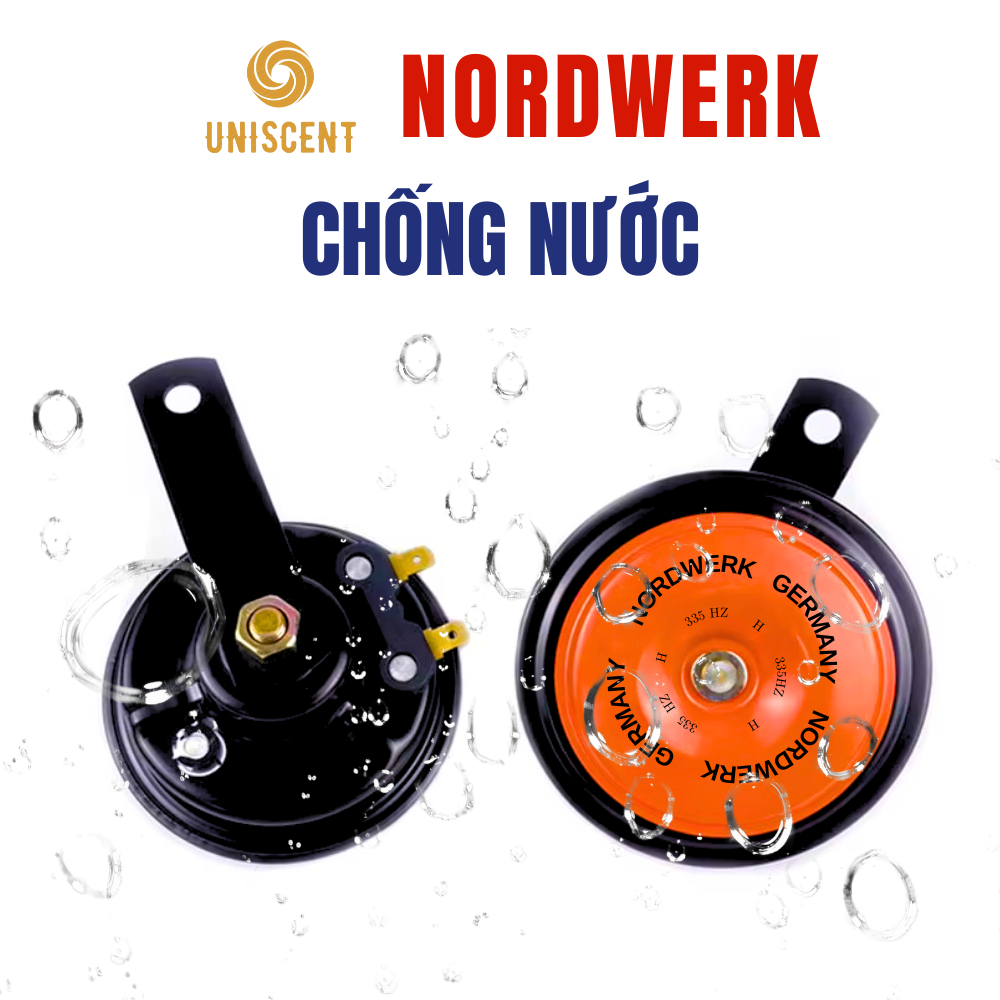 Còi Ô Tô/ /Kèn Đĩa/ Còi Xe Máy/ Còi Ô Tô Lắp Xe Máy NORDWERK DL26A 12/24v- Made In Germany
