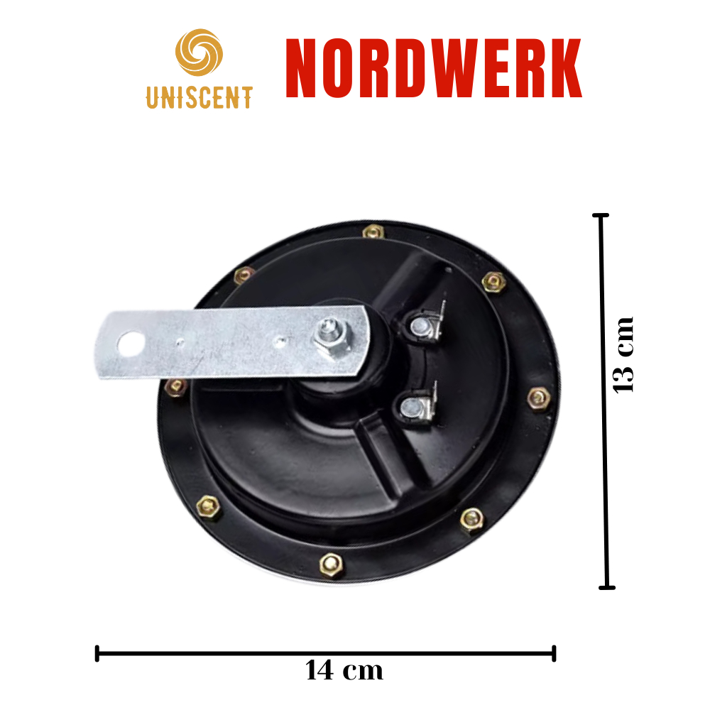 Còi Ô Tô/ Còi Xe Máy/ Kèn Đĩa/ Còi Ô Tô Lắp Xe Máy NORDWERK 12/24v- Made In Germany- Âm Lượng-125dB