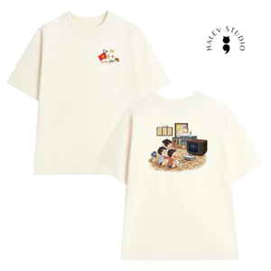 Áo thun Unisex Oversize form rộng nam nữ In hình Trò chơi áo thun yêu nước chất Cotton mềm mịn 2c