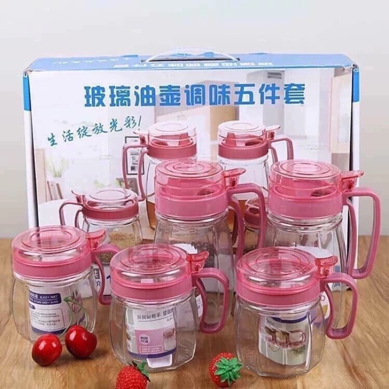 Freeship - Sale sâp sàn - Bộ lọ thủy tinh đựng gia vị xịn xò