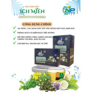 Trà chữa mất ngủ Ích Miên ( Hạt muồng, tâm sen, lạc tiên ) - hỗ trợ mất ngủ, giảm stress, hỗ trợ tiêu hóa ( 30 túi lọc)