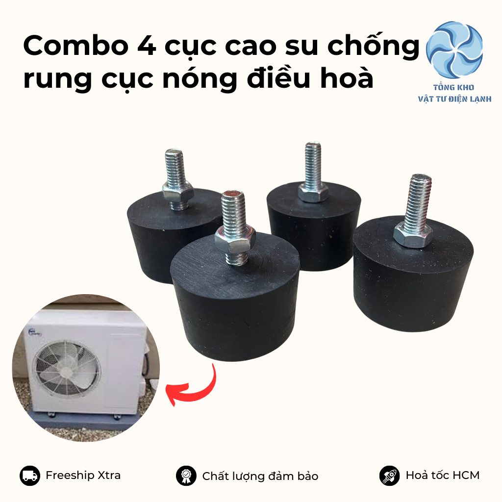 Cục cao su chống rung dàn nóng máy lạnh - Cao su chống rung cục nóng ...