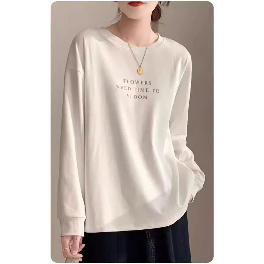 Áo thun Nữ tay dài form rộng bo tay JULY FASHION, Áo thun nữ dài tay Chất Cotton 4c chính phẩm cao cấp đẹp không xù lông