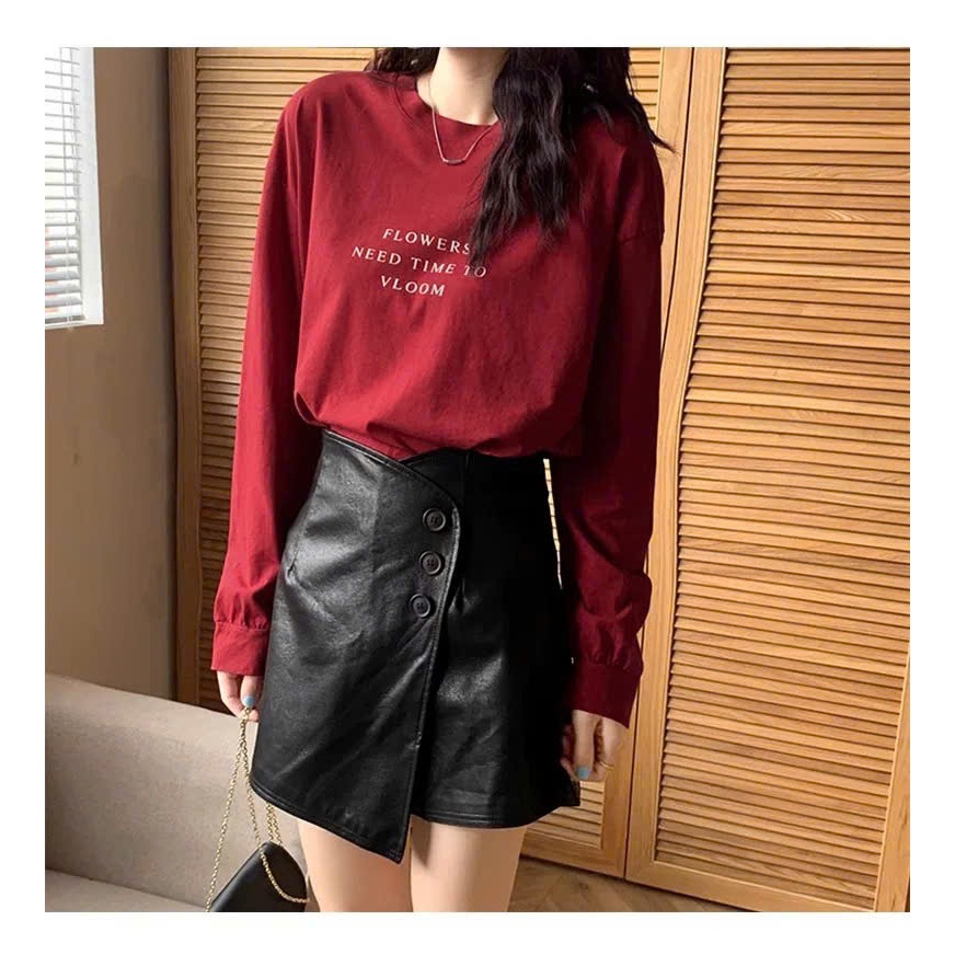 Áo thun Nữ tay dài form rộng bo tay JULY FASHION, Áo thun nữ dài tay Chất Cotton 4c chính phẩm cao cấp đẹp không xù lông