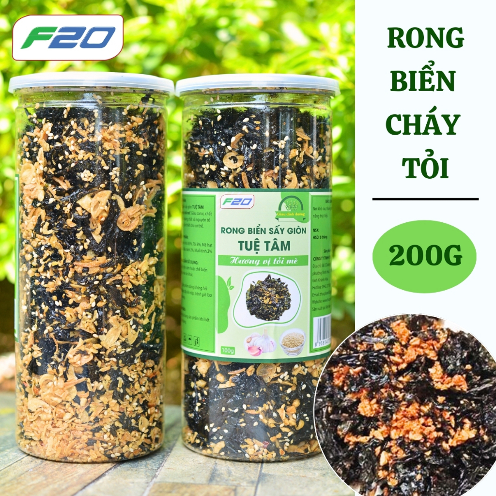 {COMBO 2 HŨ 200G =400g} Rong Biển Cháy Tỏi - Rong Biển Sấy Tỏi Mè Tuệ ...