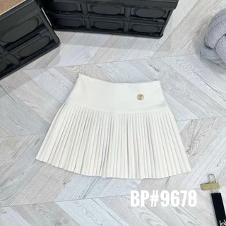 [ Hàng Chuẩn - Trắng sữa ] Chân váy Dạ kèm tag đá TB xếp ly QCCC  ảnh thật CV06