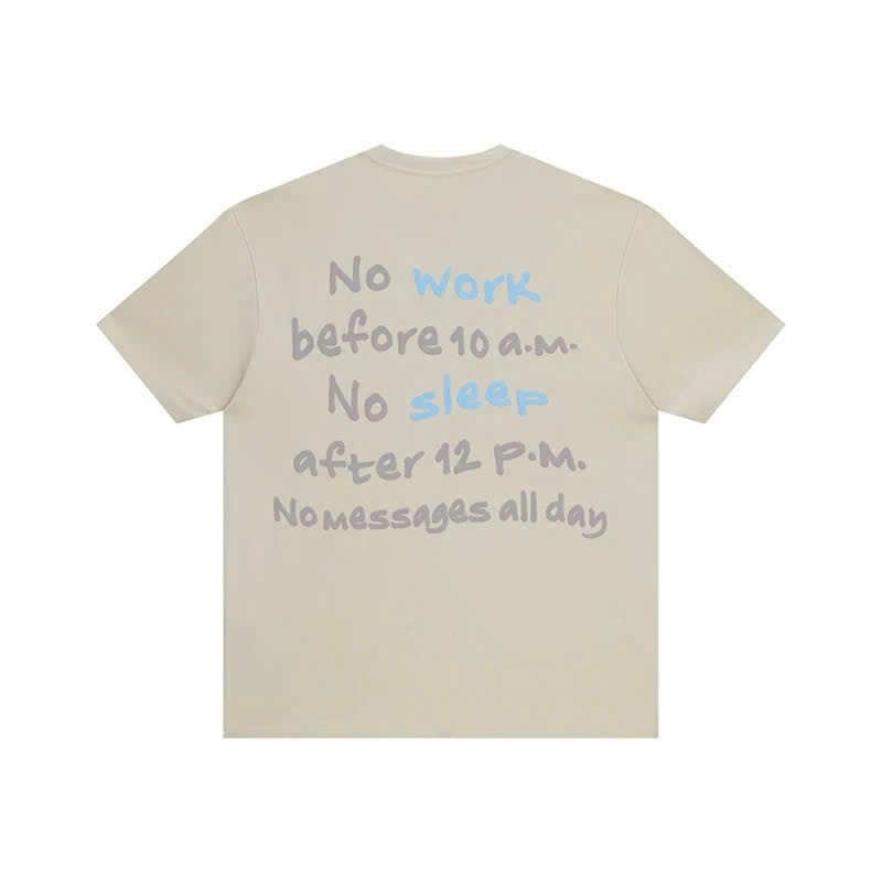 Áo thun Stee Cổ tròn NO WORK NO SLEEP Localbrand ICVCVNI Unisex