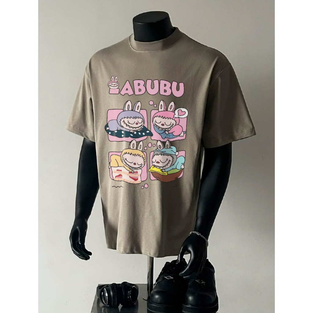 Áo thun Stee Cổ tròn LABUBU 08 Localbrand ICVCVNI Unisex
