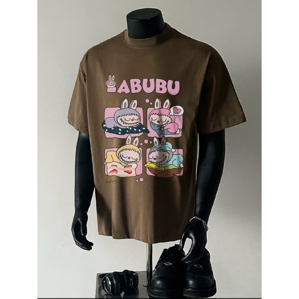 Áo thun Stee Cổ tròn LABUBU 08 Localbrand ICVCVNI Unisex