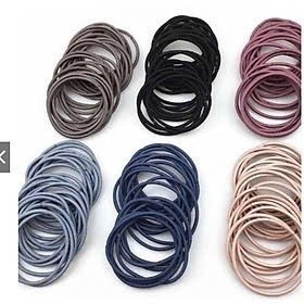 COMBO set 100 dây buộc tóc với 5 màu tặng kèm túi zip / bộ 6 dây buộc tóc xoắn