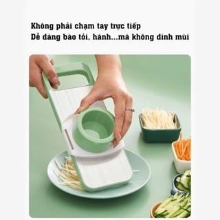 Bộ bào rau củ quả đa năng cao cấp 5/9 lưỡi dao, INOX 304 không gỉ
