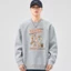 Áo Sweater Nam HappyTee - Áo Thu Đông Cho Nam NY nybl Dancing Chất Da cá Cotton Cao Cấp - 3 màu Đen Trắng Xám