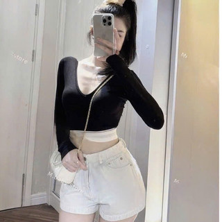 Áo thun dài tay lưới pha dáng basic new siêu đẹp Kèm ảnh thật sát chất + Video