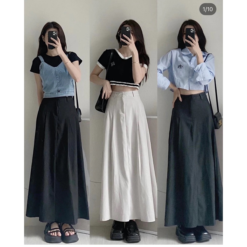 Áo Khoác Dài Tay Chất Dạ Thu Đông Ôm Body & Chân Váy Dài Dáng Bút Chì Cùng Chất Dạ Tweet Đứng Form thanh lịch Kathy Set