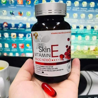 Vitamin E đỏ, Skin vitamin E Ngọc Nữ Đỏ, viên uống làm đẹp da, sáng da, mờ nám, cân bằng nội tiết, ngăn ngừa lão hóa da