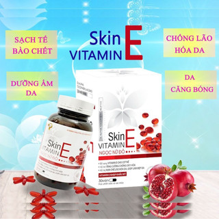 Vitamin E đỏ, Skin vitamin E Ngọc Nữ Đỏ, viên uống làm đẹp da, sáng da, mờ nám, cân bằng nội tiết, ngăn ngừa lão hóa da