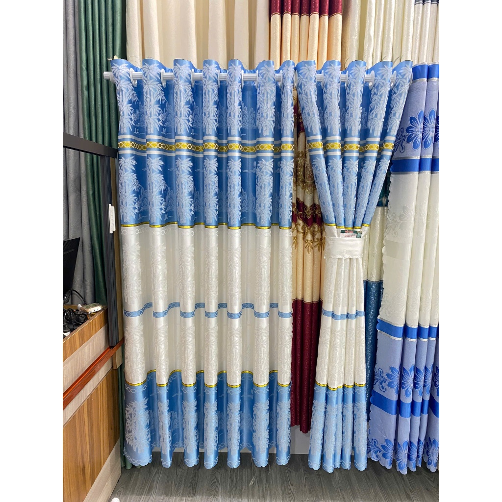 1 TẤM GẤM HOA VĂN CHƯA CÓ CÂY TREO - TREO 1 TẤM MUA 1 TẤM _TREO 2 TẤM MUA 2 TẤM RÈM CỬA VIỆT HÀN