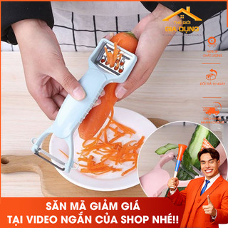 Dao bào đa năng inox 2 đầu nhiều màu siêu bén cao cấp - Dao gọt củ quả bằng lúa mạch đa năng