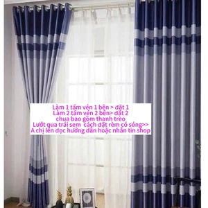 Gấm nhung màu xanh giá của 1 Tam rèm căng thẳng ( chưa bao gồm thanh treo) cản nắng 70%