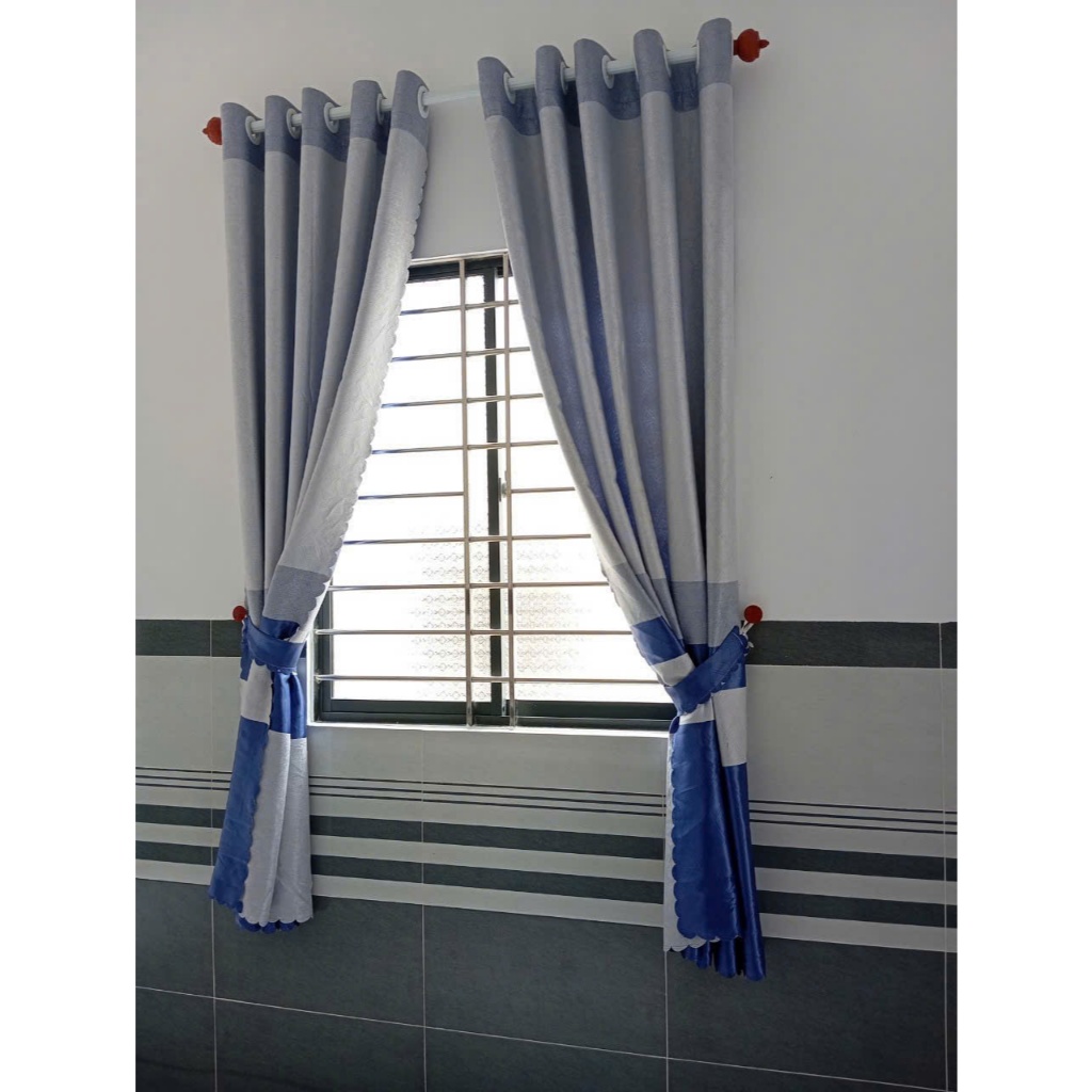 Gấm nhung màu xanh giá của 1 Tam rèm căng thẳng ( chưa bao gồm thanh treo) cản nắng 70%