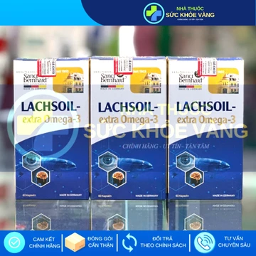 Viên Uống Dầu Cá Hồi Omega 3 Lachsoil Giảm Mỡ Máu, Gan Nhiễm Mỡ, Bổ Mắt, Hỗ Trợ Tim Mạch Chính Hãng Sanct Bernhard Đức