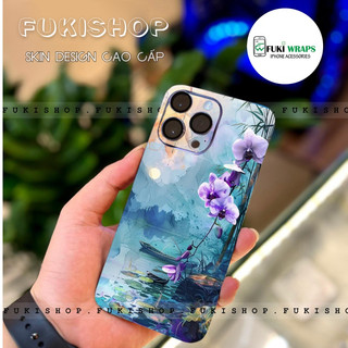 Miếng dán Skin Mặt lưng Sau Hoa MS06 FULL VIỀN Dành Cho Các dòng ANDROID , 16 pro max 15 pro max 14 pro max