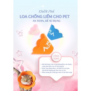Loa chống liếm cho chó mèo/vòng đeo cổ chống liếm thú cưng hình bông hoa VN.PET