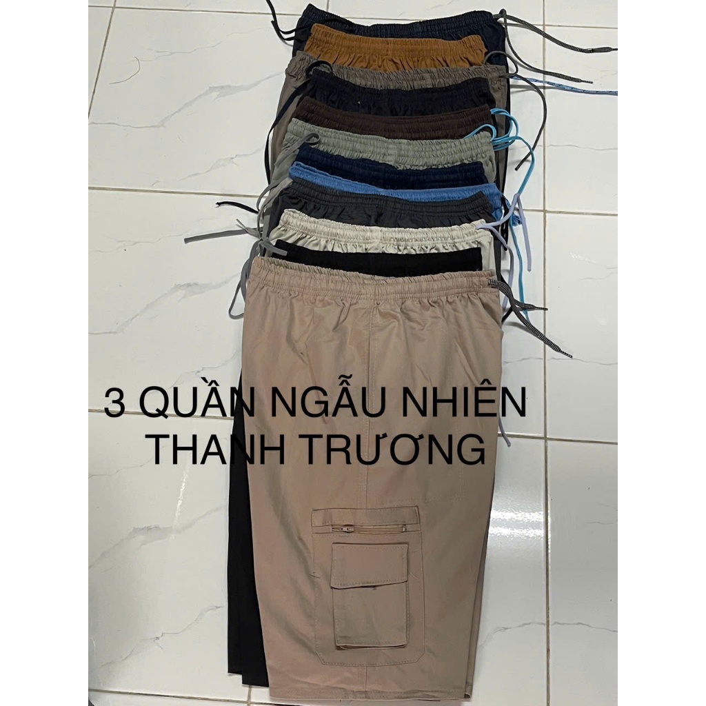 COMBO 3 QUẦN SỌT NAM KAKI TÚI HỘP 5 TÚI LƯNG THUN CO GIẢN FOM RỘNG THOẢI MÁI