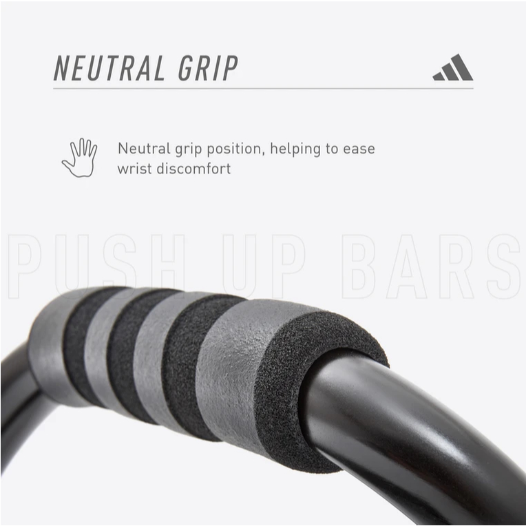Dụng Cụ Hít Đất, Chống Đẩy Chính Hãng ADIDAS ADAC-12231 Push Up Bars (1 Cặp) - Chịu tải đến 150Kg