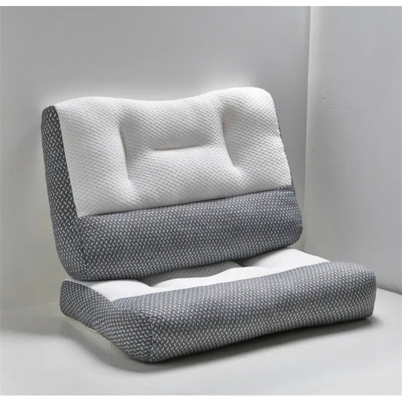 Ruột gối Công thái học 48x70cm Hanna Bedding bông gòn trắng tinh khiết, hỗ trợ nâng đỡ chống đau mỏi cổ vai gáy