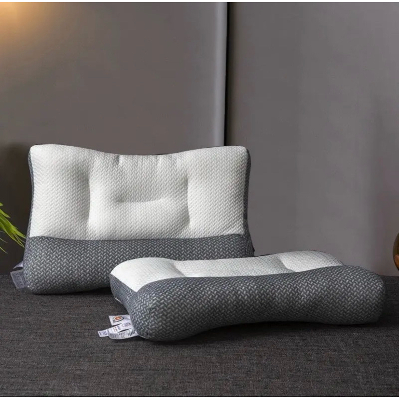 Ruột gối Công thái học 48x70cm Hanna Bedding bông gòn trắng tinh khiết, hỗ trợ nâng đỡ chống đau mỏi cổ vai gáy