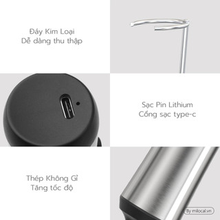 Máy Đánh Trứng Sữa Tạo Bọt Cà Phê Youpin Cliton Hoạt Động Điện Cấp Thực Phẩm
