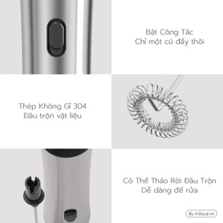 Máy Đánh Trứng Sữa Tạo Bọt Cà Phê Youpin Cliton Hoạt Động Điện Cấp Thực Phẩm