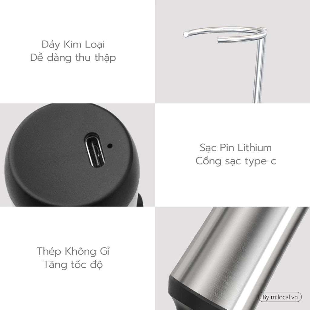 Máy Đánh Trứng, Sữa Youpin Chất Liệu Bằng Thép Không Gỉ 304 Chất Lượng Cao
