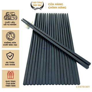 Đũa Mun Sừng Siêu Sạch (10 Đôi) Để Mộc Kháng Khuẩn - Lược Sừng Thụy Ứng - CTH701MV