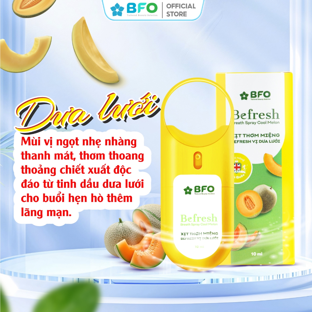 Ảnh Combo 5 Xịt Thơm Miệng Khử Mùi Hôi Miệng Hương Trái Cây Tự Nhiên BFO Befresh 10ml 4