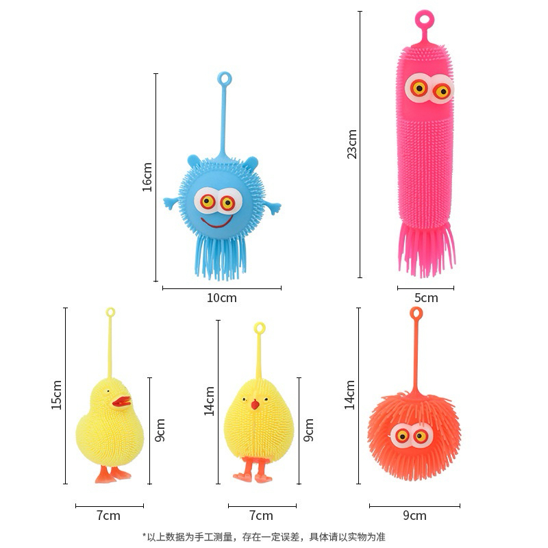 Đồ chơi giải trí Squishy bóp tay giảm stress con vật cao su phát sáng hình Sóc, minion, covit, thỏ…