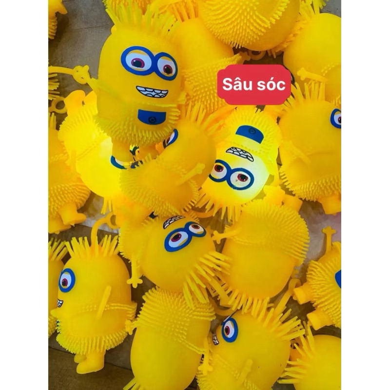 Đồ chơi giải trí Squishy bóp tay giảm stress con vật cao su phát sáng hình Sóc, minion, covit, thỏ…