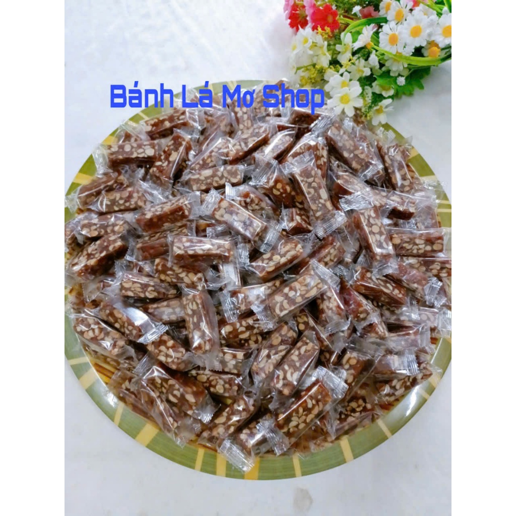Kẹo chuối gừng cốt dừa đậu phộng Bến Tre đóng máy túi zip