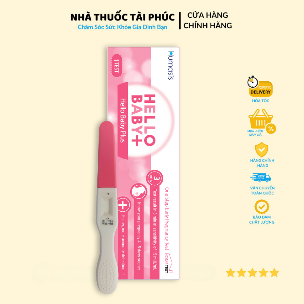 Que Thử Thai Humasis Hello Baby Plus - Dạng Bút - Phát Hiện Mang Thai ...
