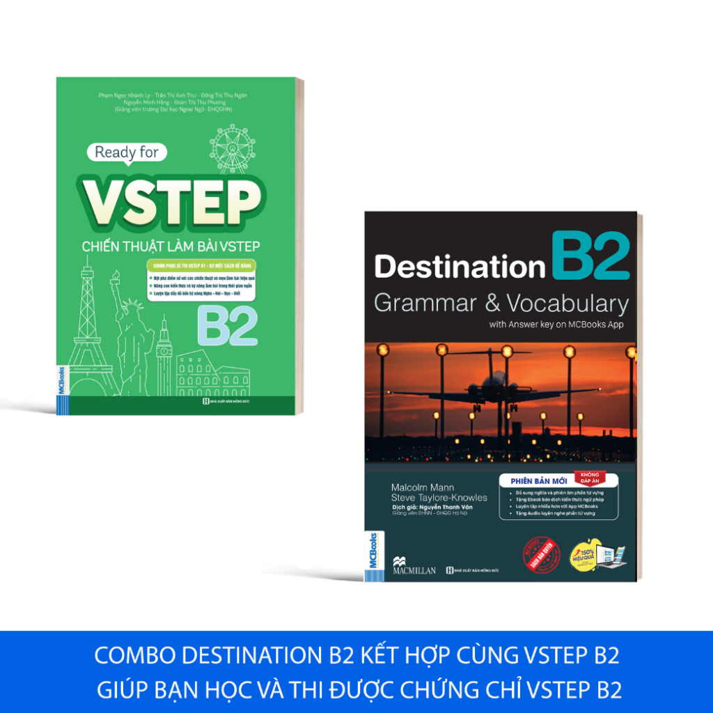 Sách - Combo Luyện thi chứng chỉ Tiếng Anh trình độ B2 - Destination B2 + VSTEP B2