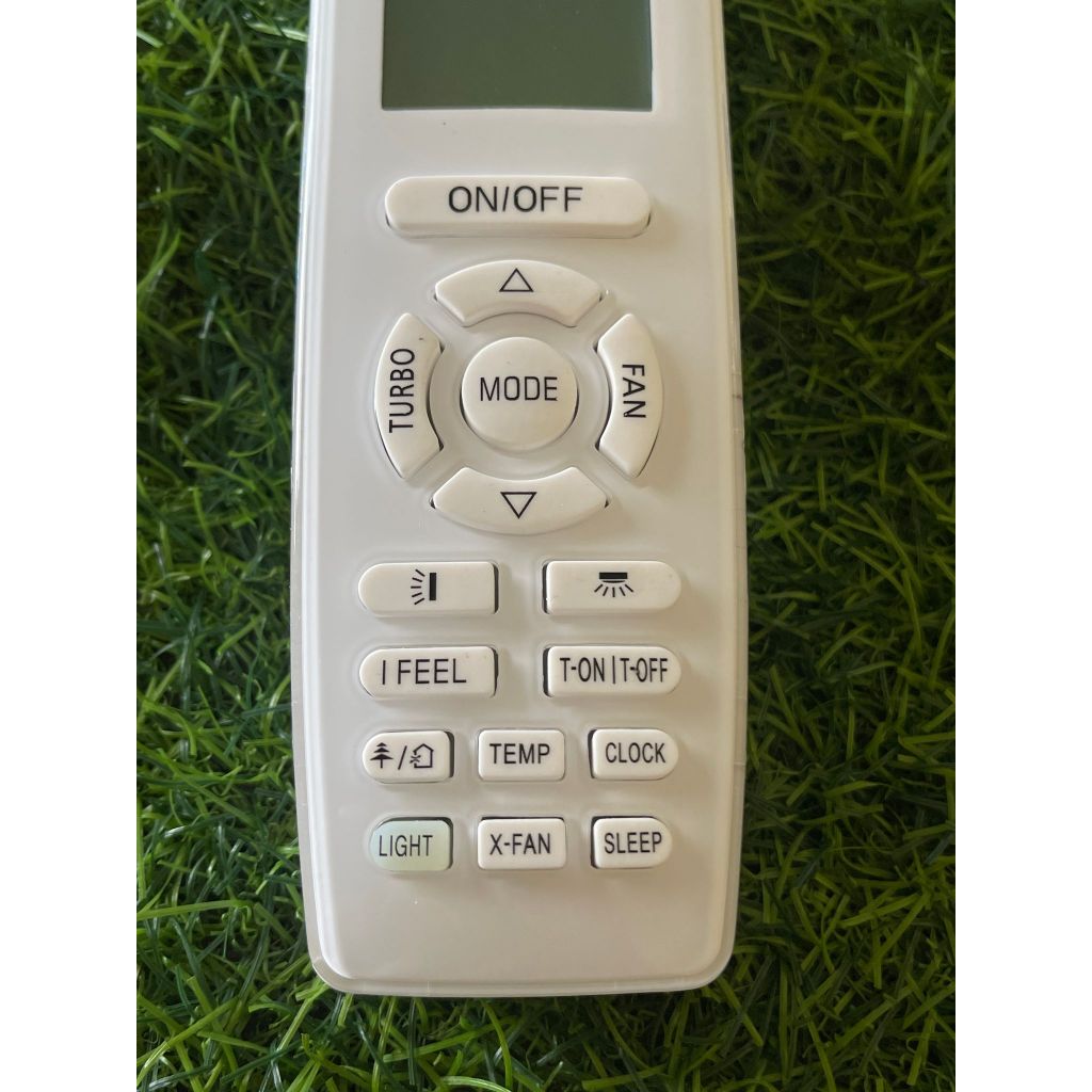 Điều khiển remote từ xa điều hòa gree FAN mẫu dài mặt trắng - tặng pin