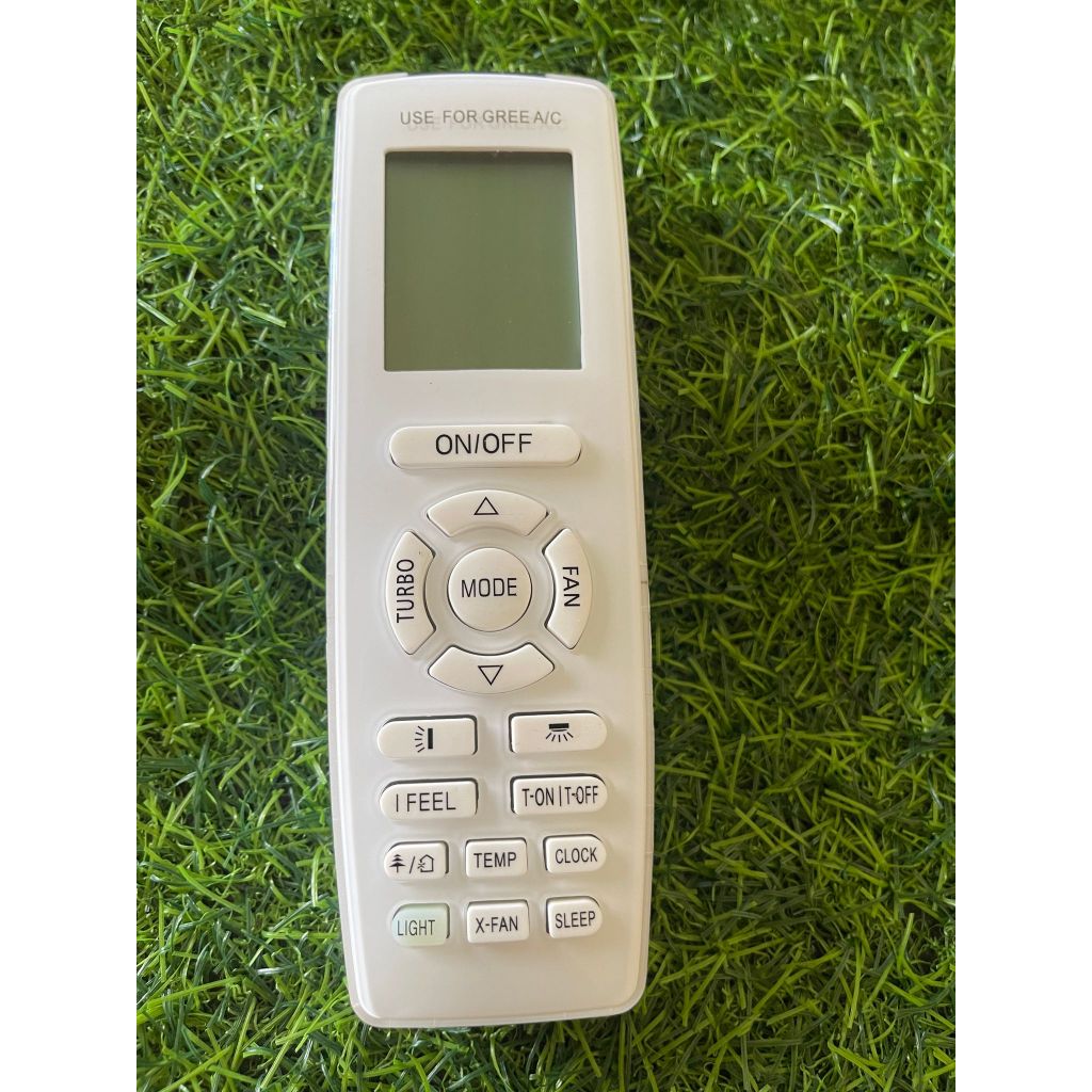 Điều khiển remote từ xa điều hòa gree FAN mẫu dài mặt trắng - tặng pin