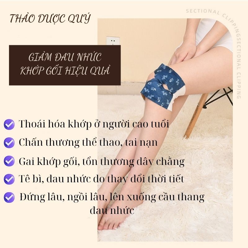 (Sỉ) Giảm đau khớp gối do thoái hóa, gai xương, viêm khớp, chấn thương... 10 miếng dán sưởi nhiệt thảo dược