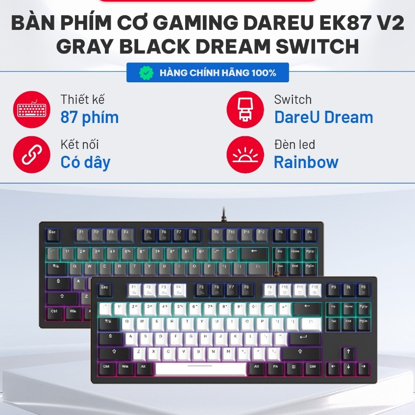 Bàn phím cơ DAREU EK87 v2
