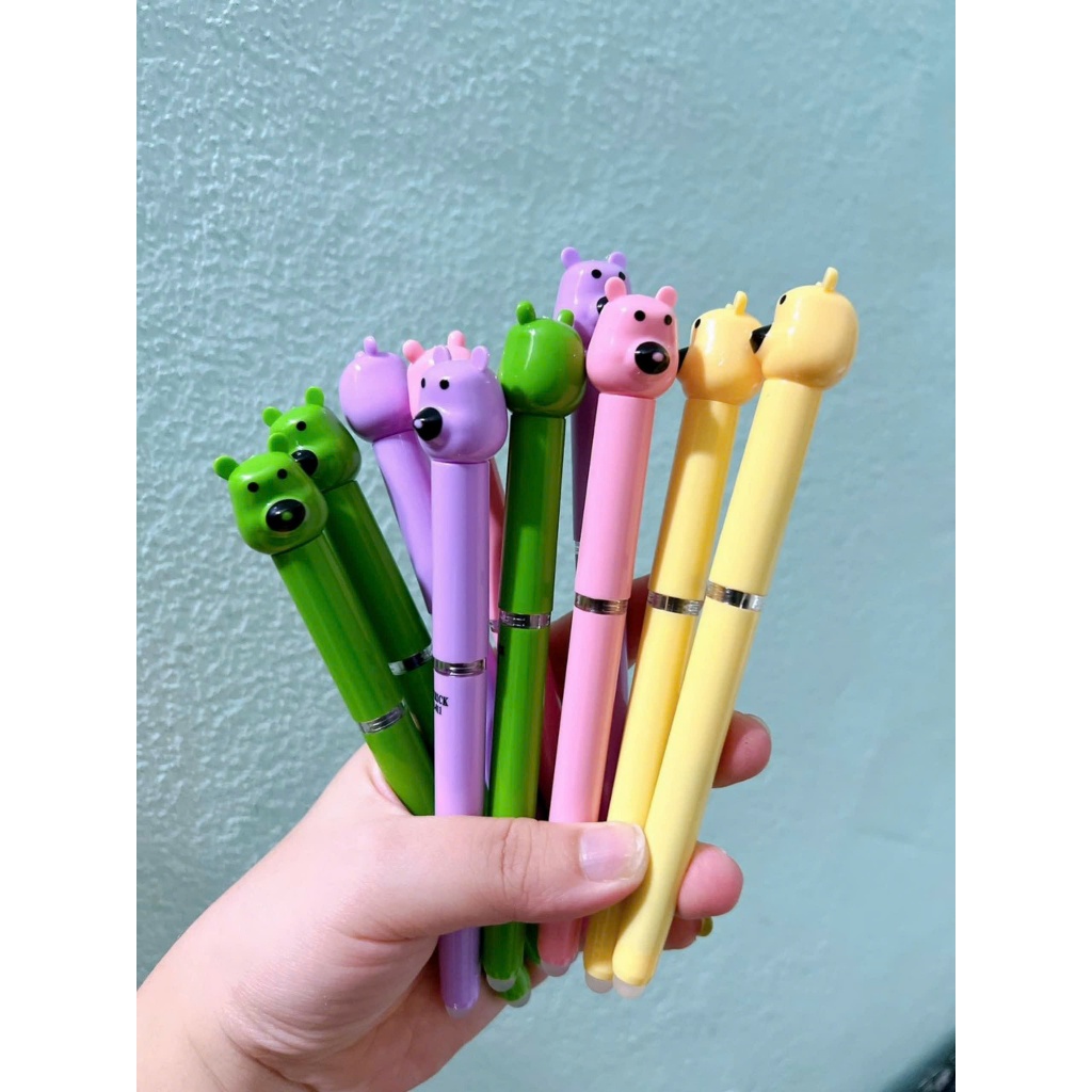 [Bút Gấu Viết Đẹp]Bút gấu dùng được cả mực xóa và mực thường, dễ viết, nét đẹp