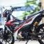 Tem rời dán xe Raider FI trắng. Họa tiết đen đỏ phối hài hòa. Decal cao cấp