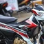 Tem rời dán xe Raider FI trắng. Họa tiết đen đỏ phối hài hòa. Decal cao cấp