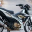 Tem rời dán xe Raider FI màu trắng, phối đen-xám-vàng. Decal cao cấp, bền bỉ