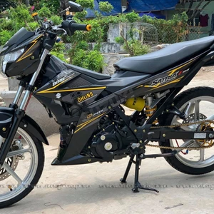 Tem rời cao cấp dán xe Raider đen, phối màu xám vàng cực nổi bật. Không bay màu